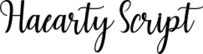 Haearty Scrip Font Preview