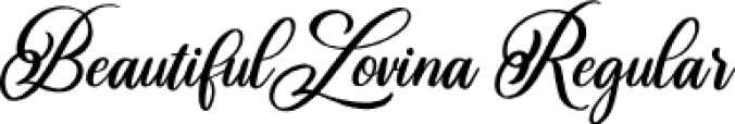 Beautiful Lovina Font Preview
