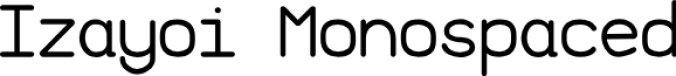 Izayoi Monospaced Font Preview