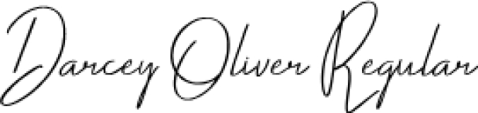 Darcey Oliver Font Preview