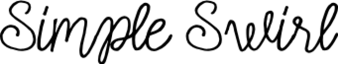 Simple Swirl Font Preview