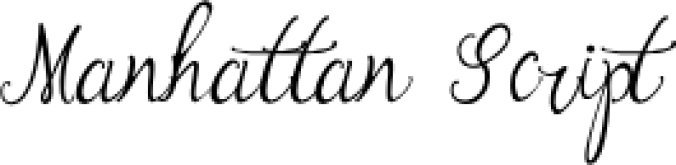 Manhattan Scrip Font Preview