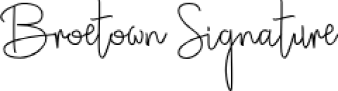 Broetown Signature Font Preview