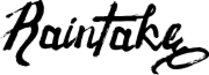 Raintake Font Preview