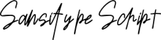 Sansitype Scrip Font Preview