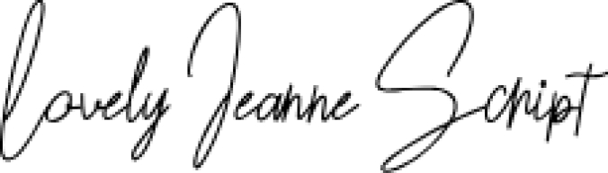Lovely Jeanne Scrip Font Preview