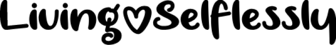 Living Selflessly Font Preview