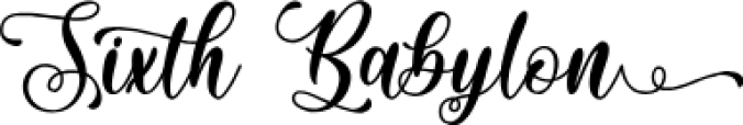 Sixth Babyl Font Preview
