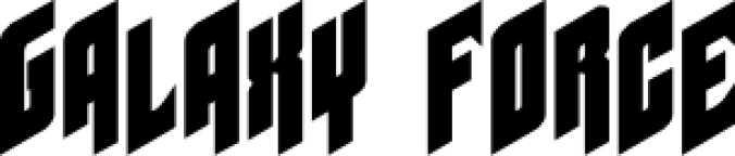 Galaxy Force Font Preview