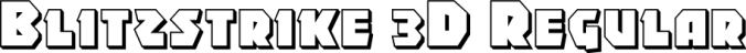 Blitzstrike Font Preview