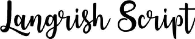 Langrish Scrip Font Preview