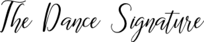 The Dance Signature Font Preview