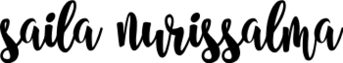 Saila nurissalma Font Preview