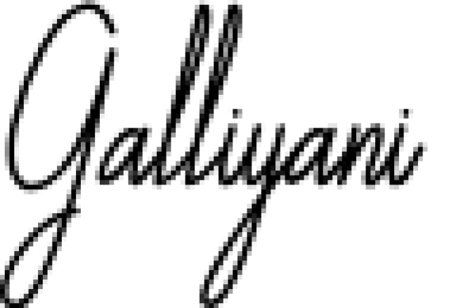 Galliyani Font Preview