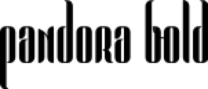 PANDORA DISPLAY FONT Font Preview