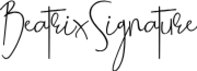 Beatrix Signature Font Preview