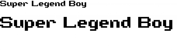 Super Legend Boy Font Preview