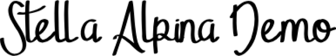 Stella Alpina Font Preview
