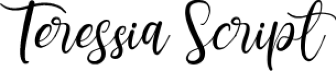Teressia Scrip Font Preview