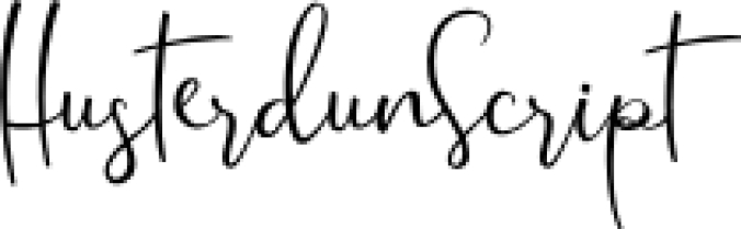 Husterdun Scrip Font Preview