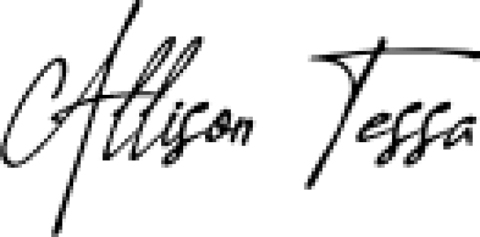 Allison Tessa Signature Font Preview