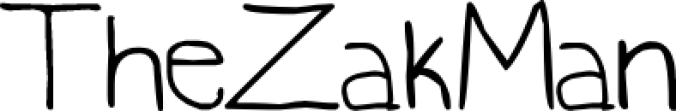 The Zak Ma Font Preview