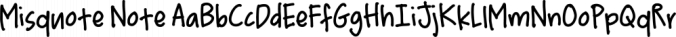 Misquote Note Font Preview
