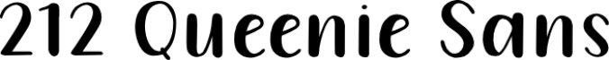 212 Queenie Sans Font Preview