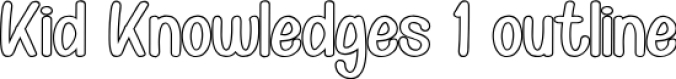 Kid Knowledges 1 Font Preview
