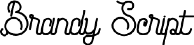 Brandy Scrip Font Preview