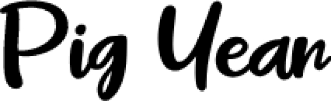 Pig Year Font Preview