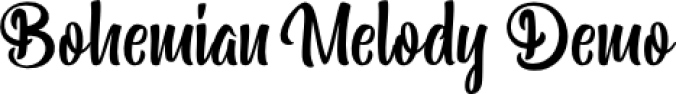 Bohemian Melody Dem Font Preview