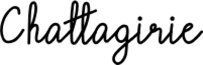 Chattagirie Handwritte Font Preview