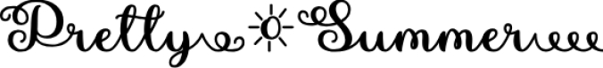 Pretty Summer Font Preview