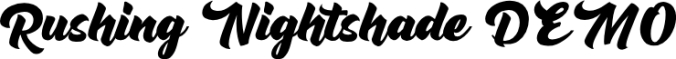 Rushing Nightshade Font Preview