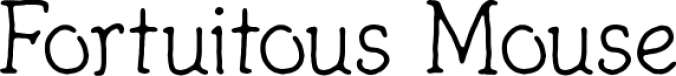 Fortuitous Mouse Font Preview