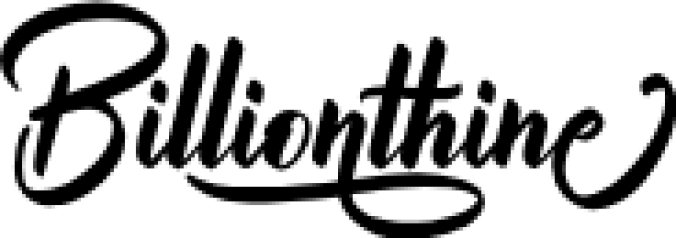 Billionthine Font Preview