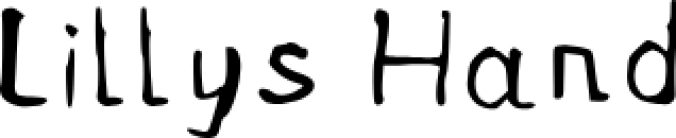 Lillys Hand Font Preview
