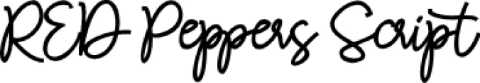RED Peppers Scrip Font Preview