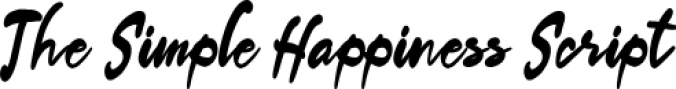 The Simple Happiness Scrip Font Preview