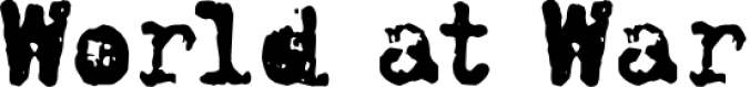 CF World at War Font Preview