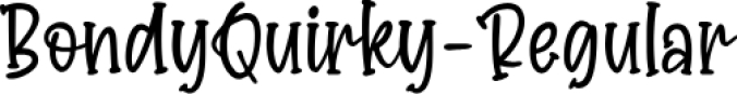 Bondy Quirky Font Preview