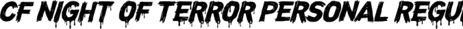CF Night of Terror Font Preview