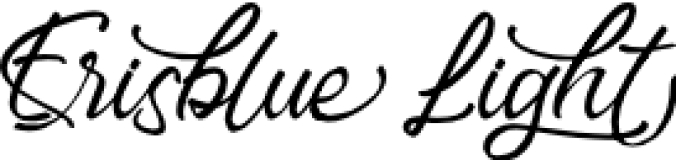 Erisblue Ligh Font Preview