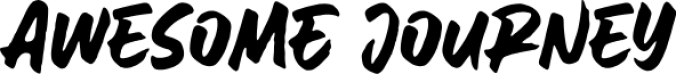 Awesome Journey Brush Font Preview