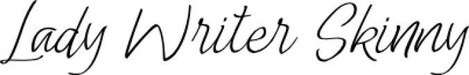 Lady Writer Font Preview