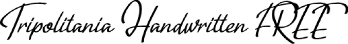 Tripolitania Handwritte Font Preview