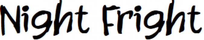 The Fright Nigh Font Preview