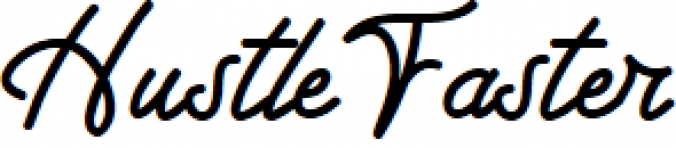 Hustle Faster Font Preview