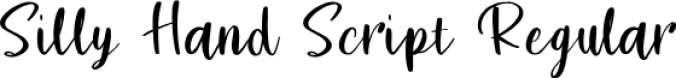 Silly Hand Scrip Font Preview